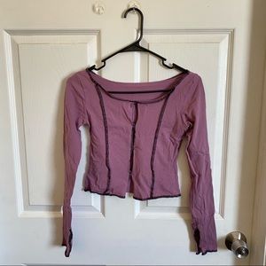 Dollskill contrast stitch cut-out top DUPE